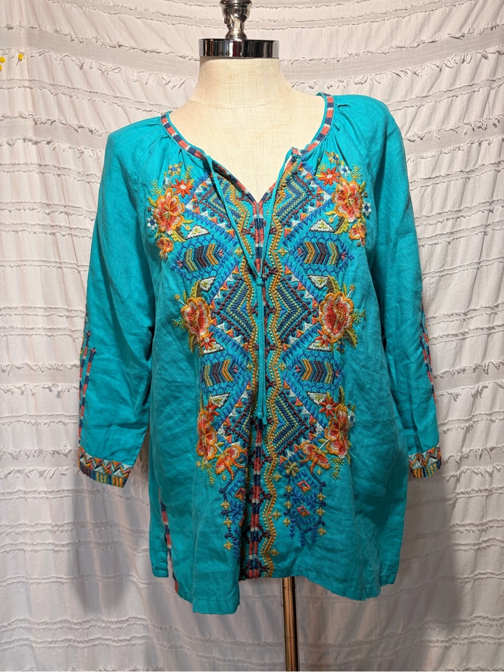 Johnny Was Sentrie Peasant Blouse - Picture 2 of 13